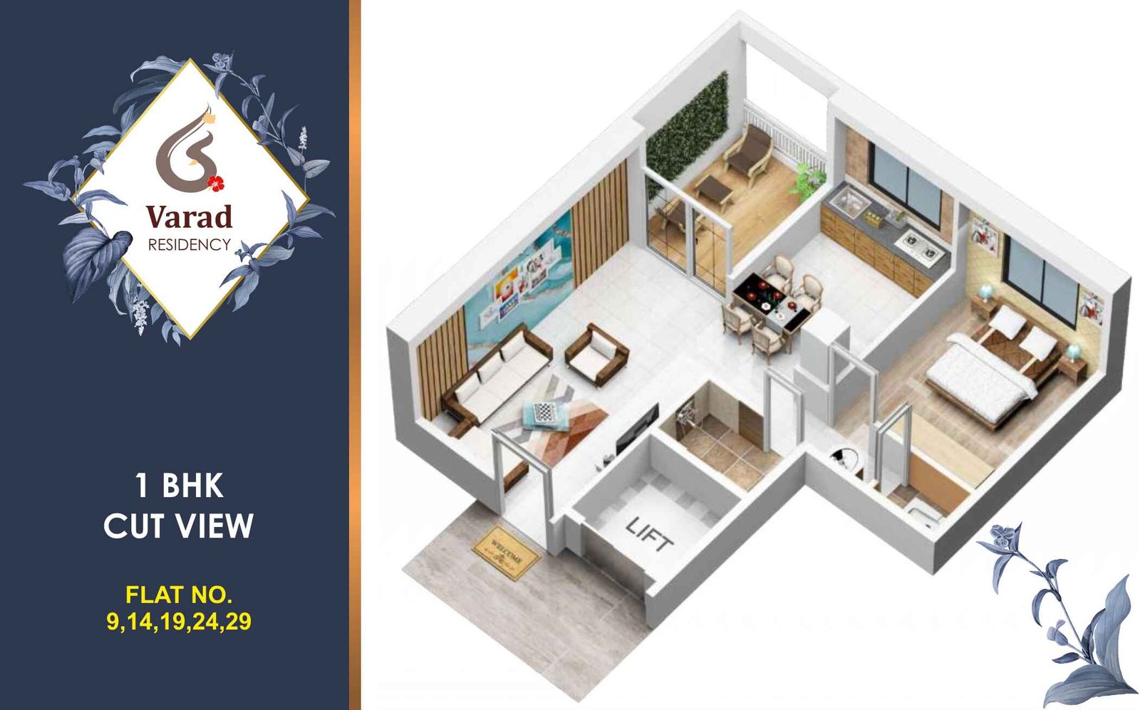 1 BHK at Varad Residency